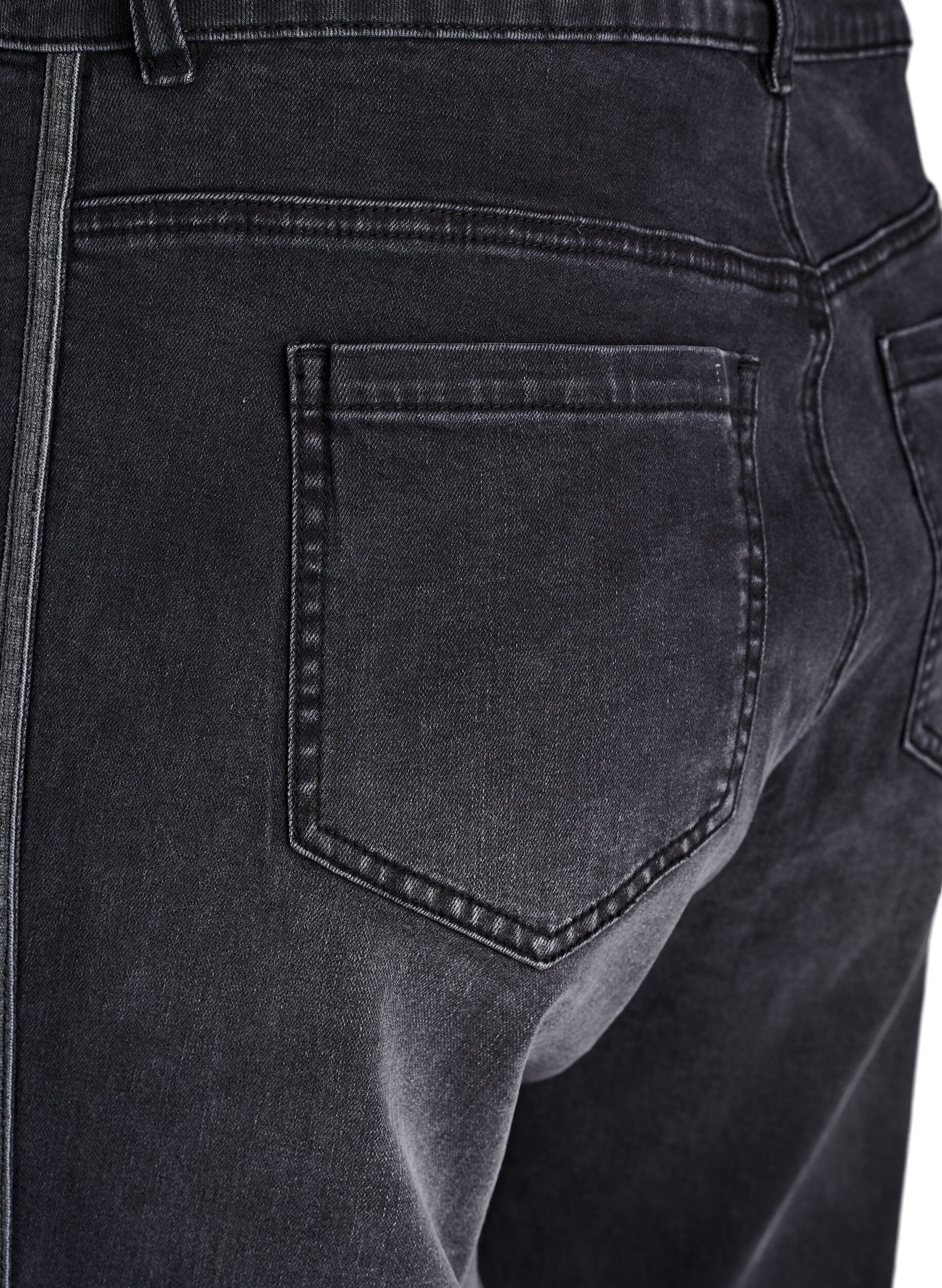 ZizziJeans i bred passform med vertikala denimdetaljer, Gr&aring;, Packshot image number 3