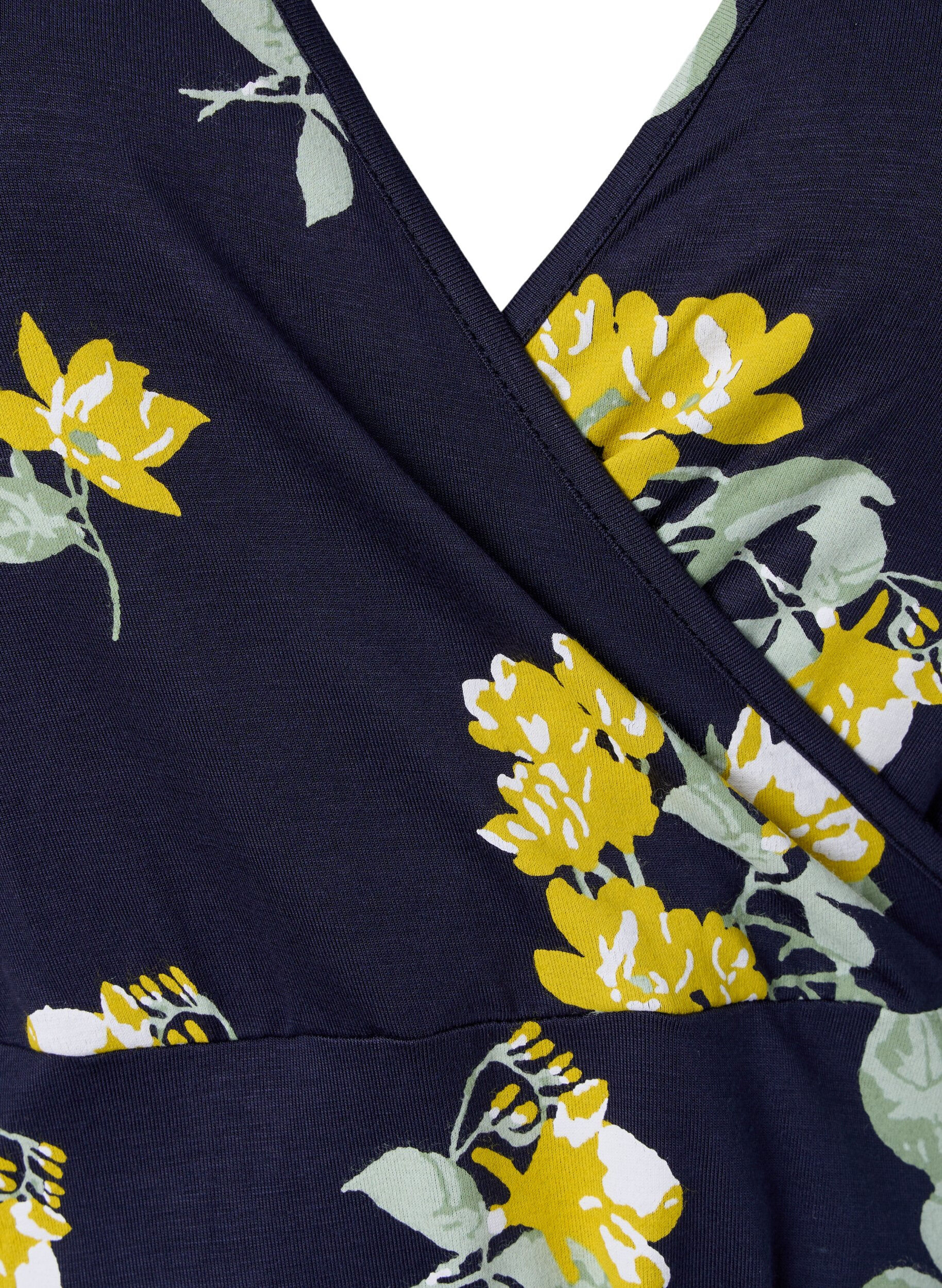 ZizziOmlottkl&auml;nning i viskos med korta &auml;rmar, Night Sky AOP Flower, Packshot image number 2