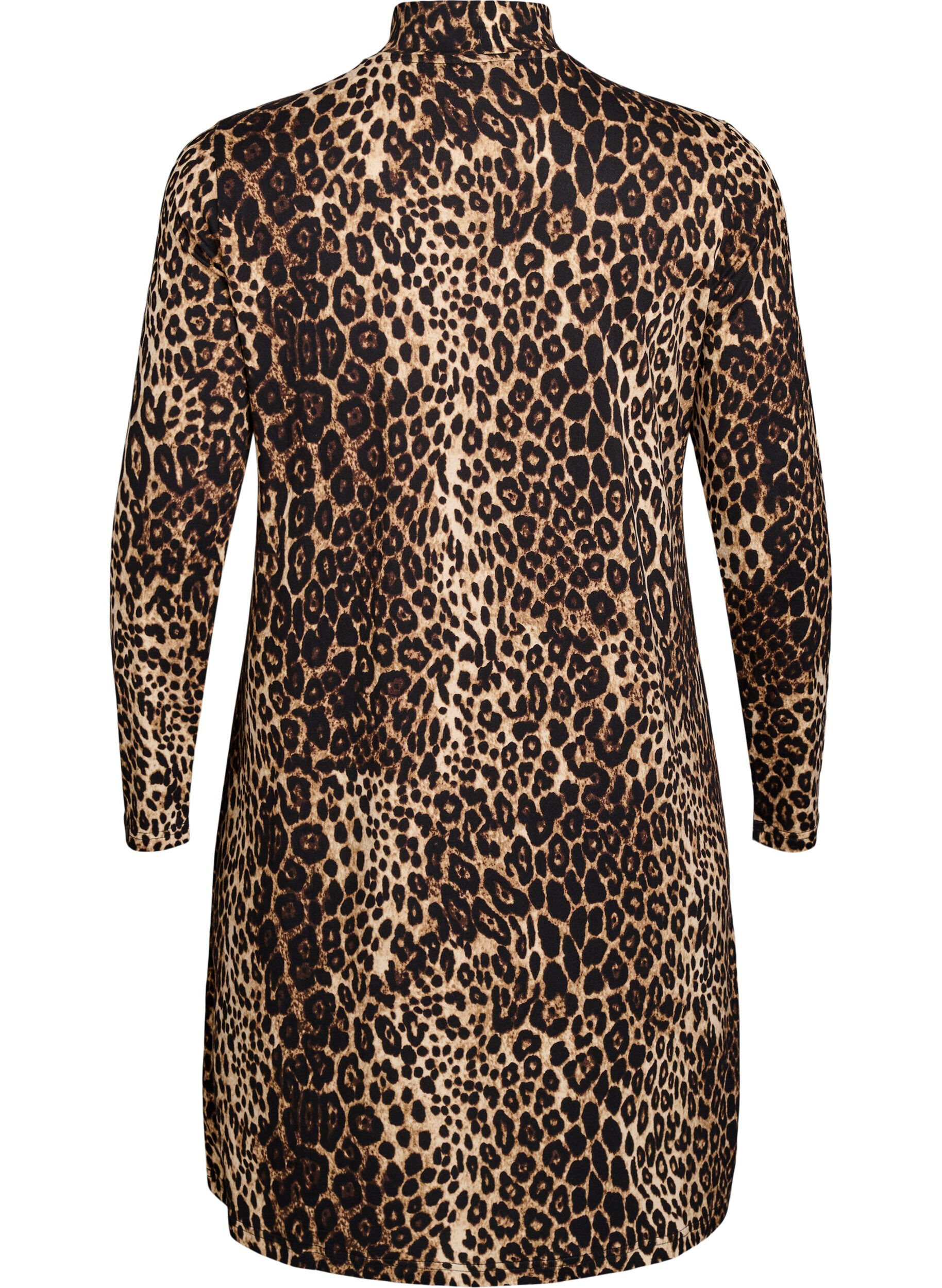 Zizzi FLASH - L&aring;ng&auml;rmad kl&auml;nning med turtleneck, Svart, Packshot image number 1