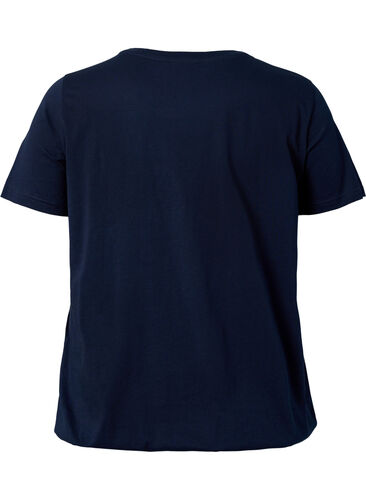 Kortärmad t-shirt i bomull med resårkant, Night Sky W. Live, Packshot image number 1