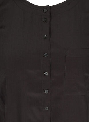 Kortärmad skjorta med rund halsringning, Black, Packshot image number 2