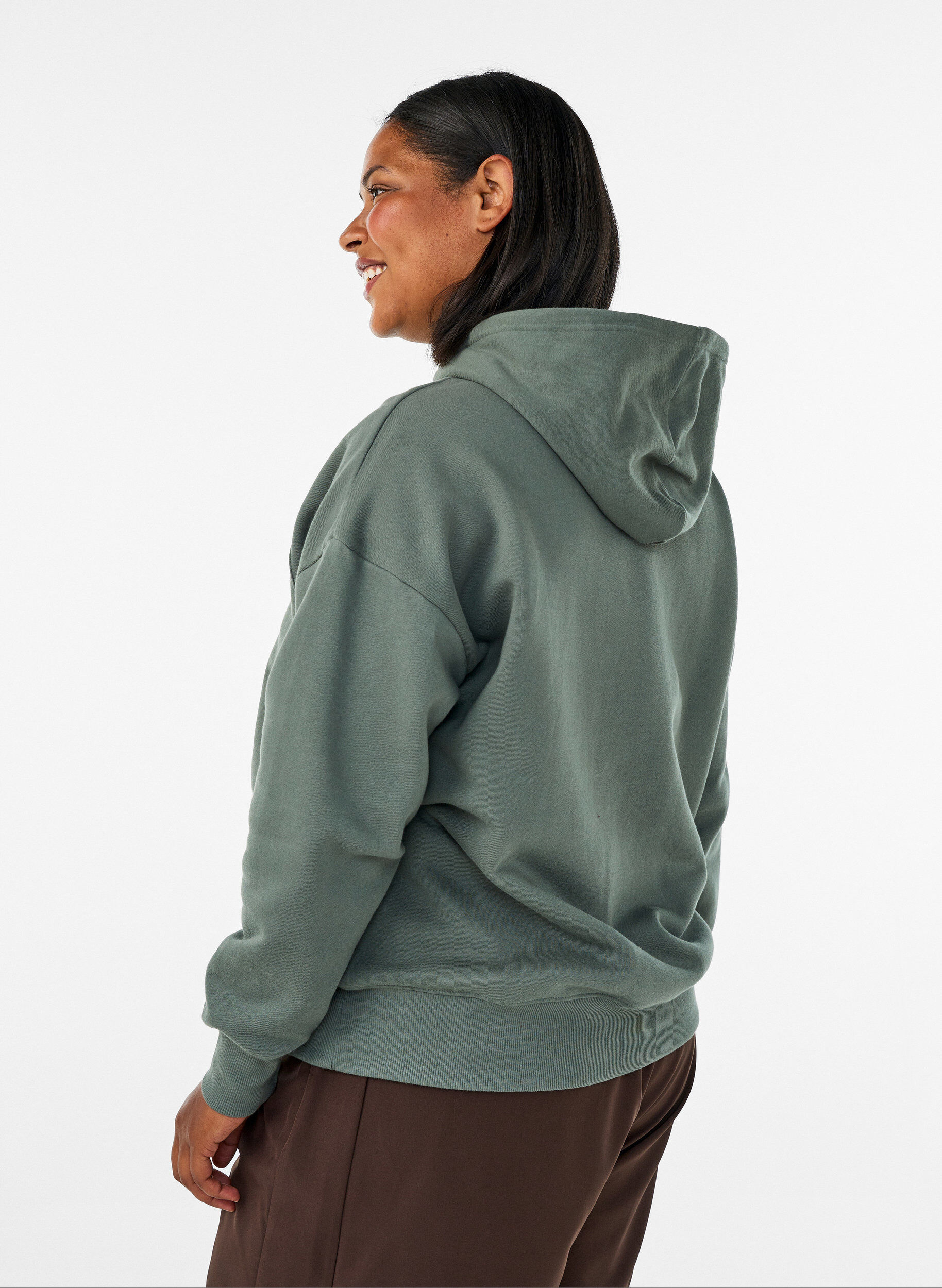 ZizziHuvtr&ouml;ja med tryck p&aring; br&ouml;stet, Gr&ouml;n, Model image number 2