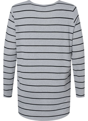 Mönstrad blus med lång ärm, LGM Stripe, Packshot image number 1