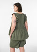 L&ouml;sa shorts i bomullsmuslin med h&ouml;g midja, Gr&ouml;n, Model image number 2