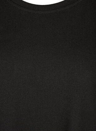 Blus med långa ärmar och dekorativa pärlor, Black, Packshot image number 2