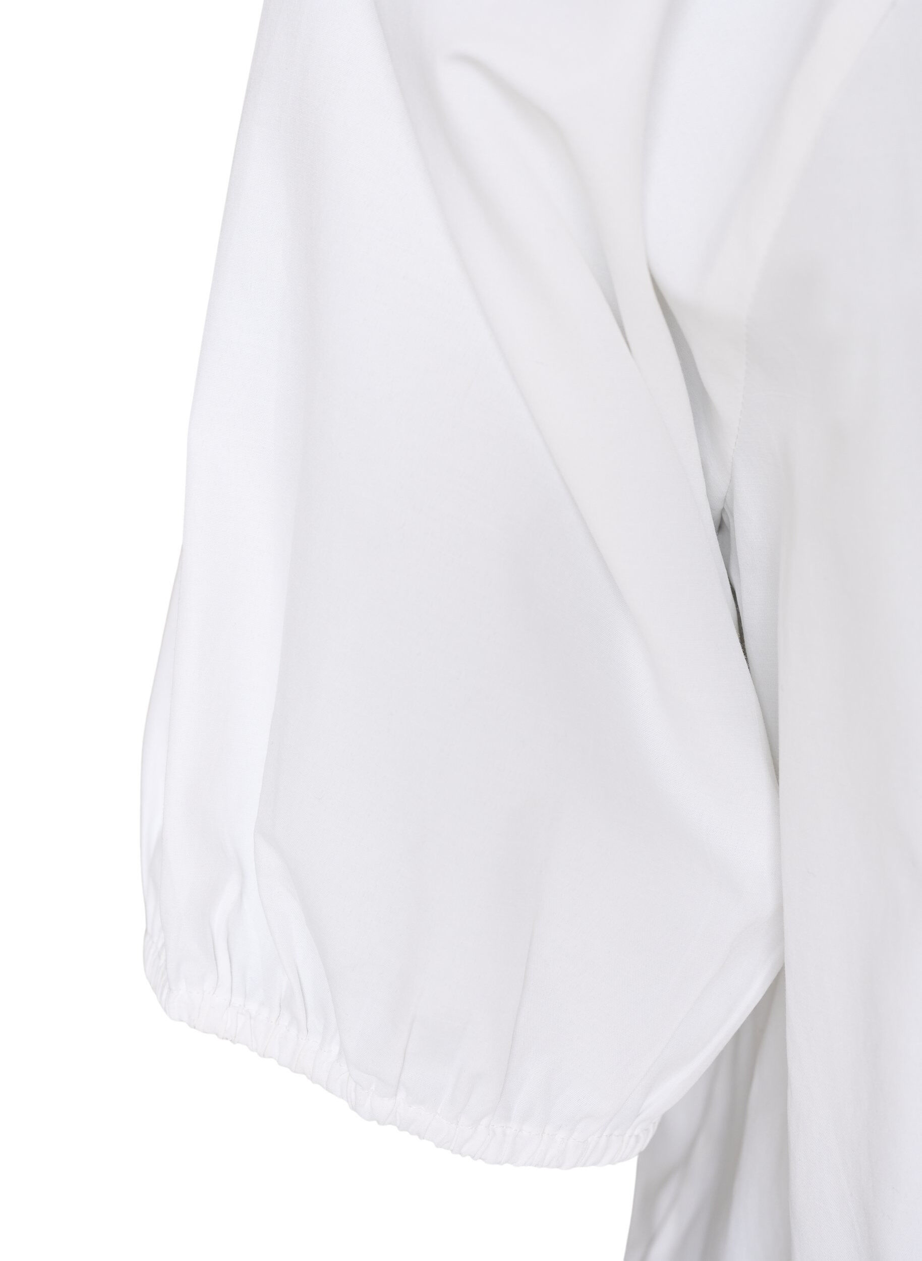 ZizziSkjortblus med kn&auml;ppning och knytsk&auml;rp, Vit, Packshot image number 3