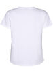 T-shirt i ekologisk bomull med engelsk brodyr, Bright White, Packshot image number 1