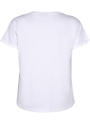 T-shirt i ekologisk bomull med engelsk brodyr, Bright White, Packshot image number 1