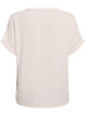 L&ouml;s blus med korta &auml;rmar, Beige, Packshot image number 1