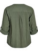 Blus i bomullsmuslin med broderie anglaise, Gr&ouml;n, Packshot image number 1