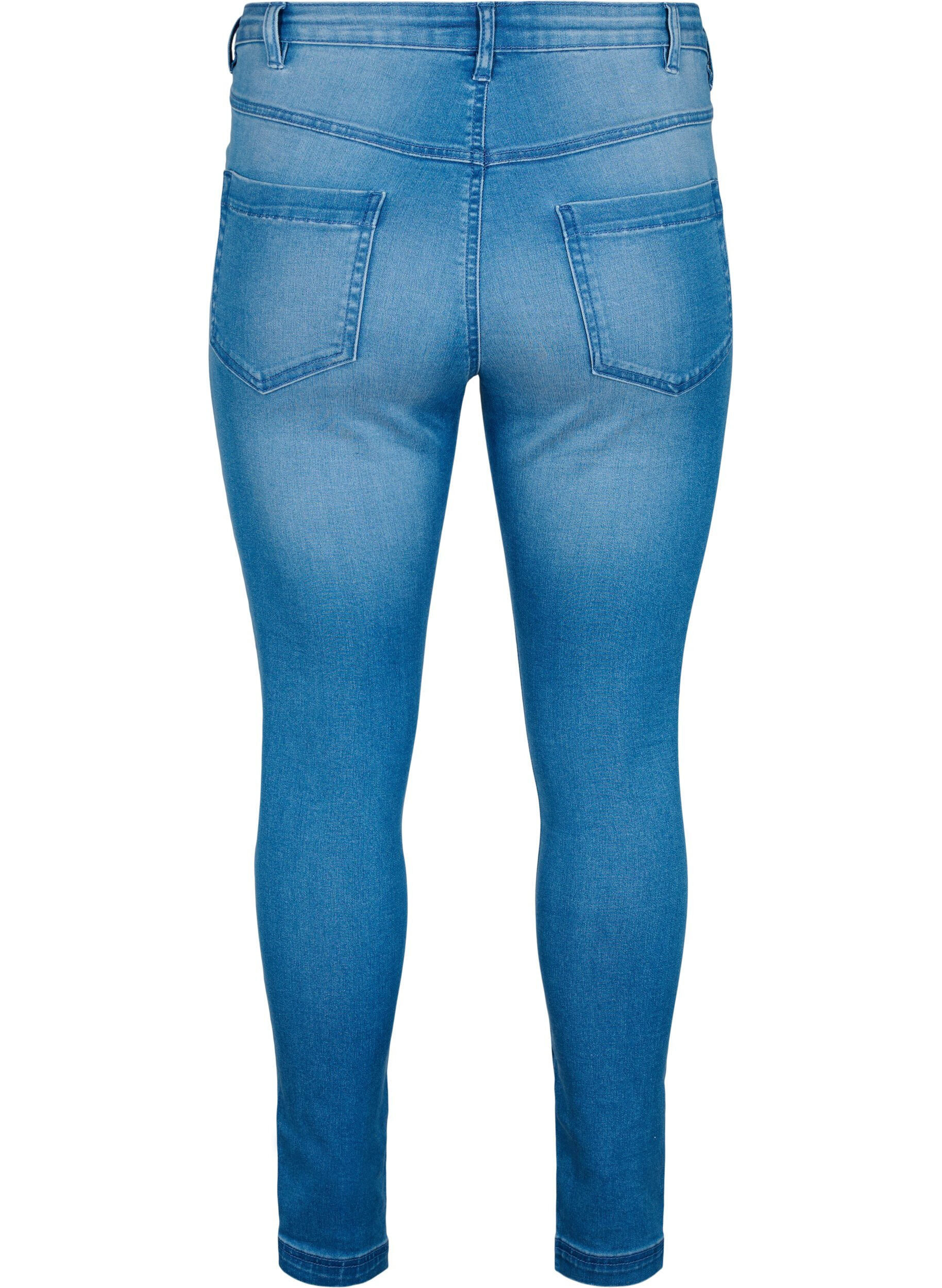 ZizziSuper slim Amy jeans med h&ouml;g midja, Light blue, Packshot image number 1