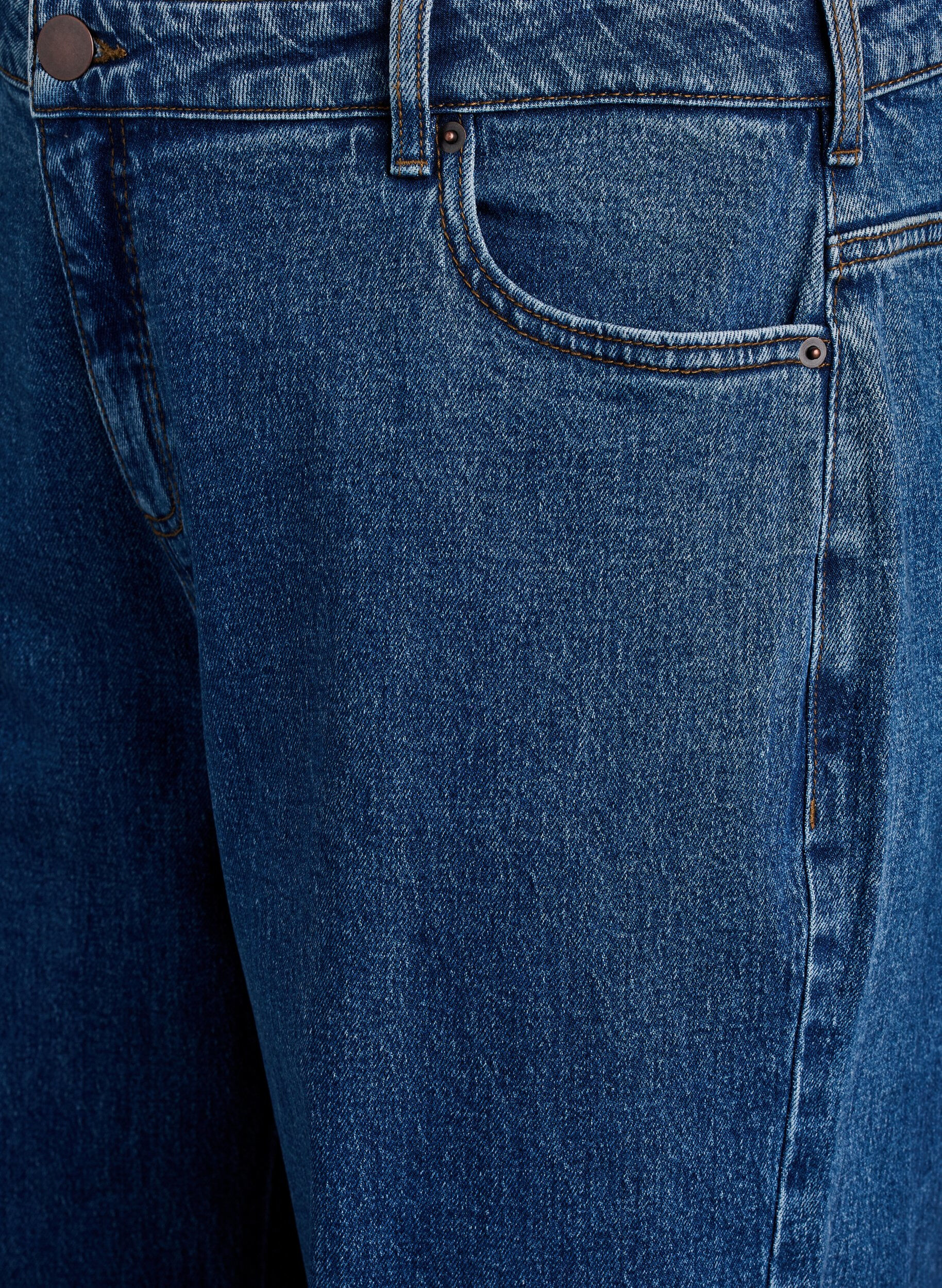 ZizziJeans med vida ben och h&ouml;g midja, Bl&aring;, Packshot image number 2