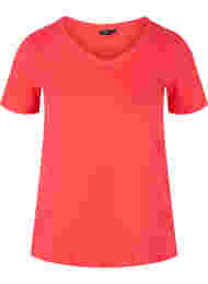 Enfärgad t-shirt i bomull, Hibiscus