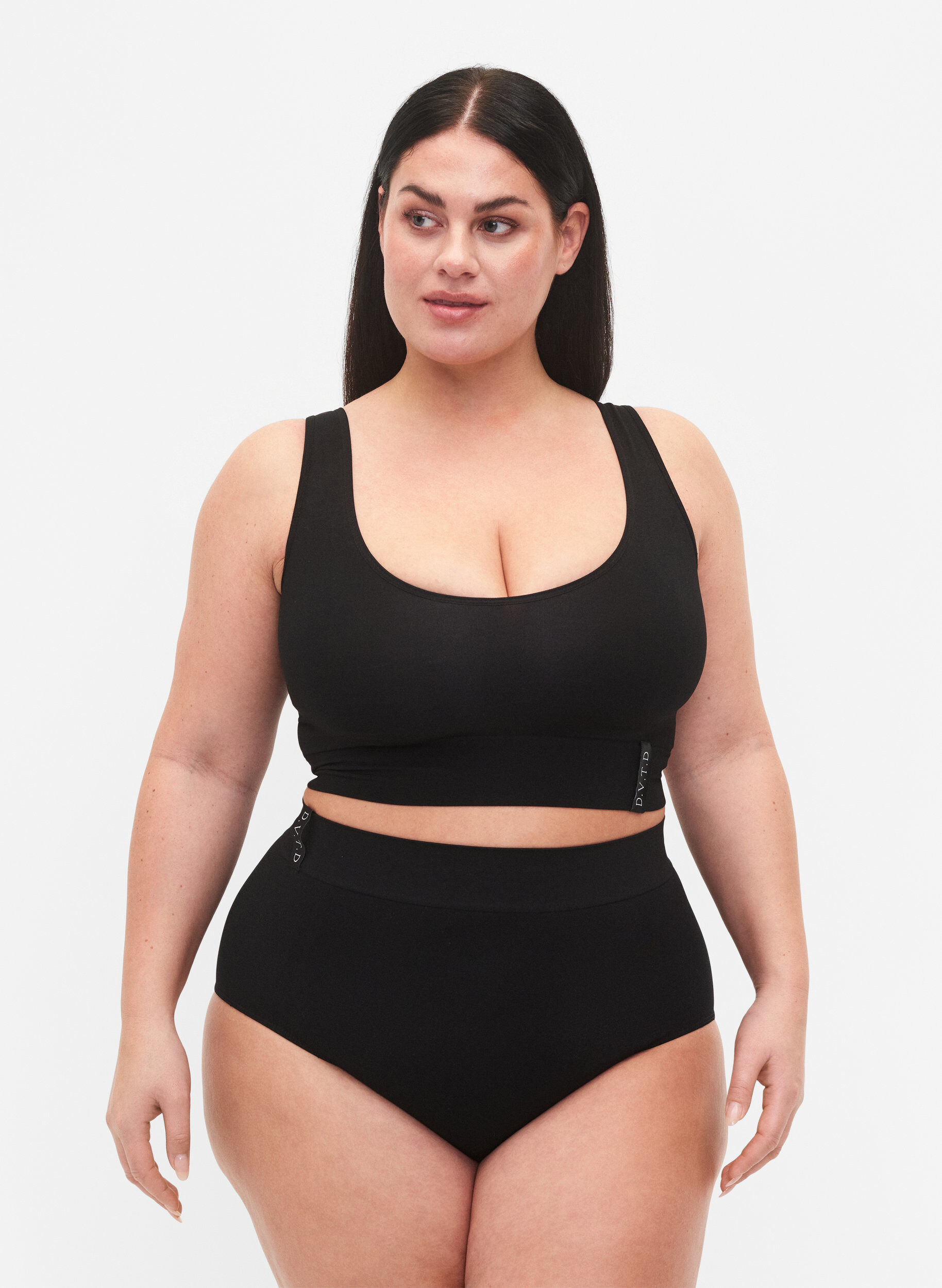 Zizzi Seamless trosor, Black, Model image number 0