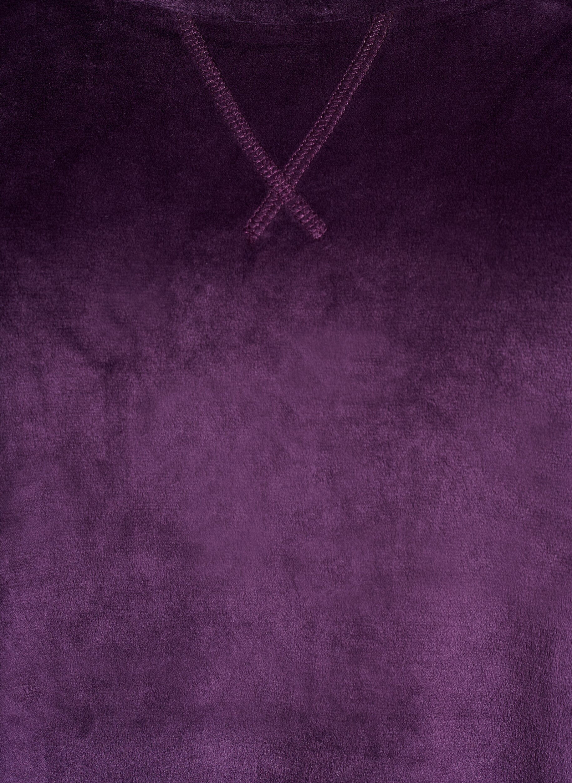 Zizzi Blus i velour med raglan&auml;rmar, Lila, Packshot image number 2