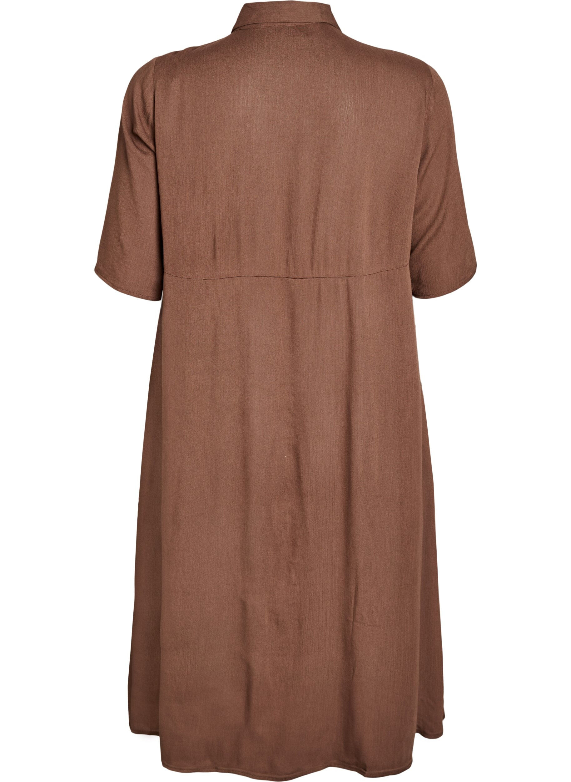 Zizzi Midikl&auml;nning i skjortmodell med korta &auml;rmar, Rain Drum, Packshot image number 1