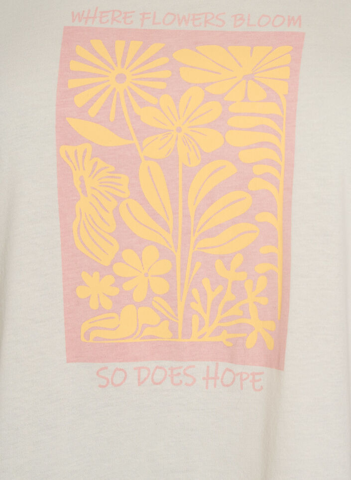 T-shirt med tryck, Vit, Packshot image number 2
