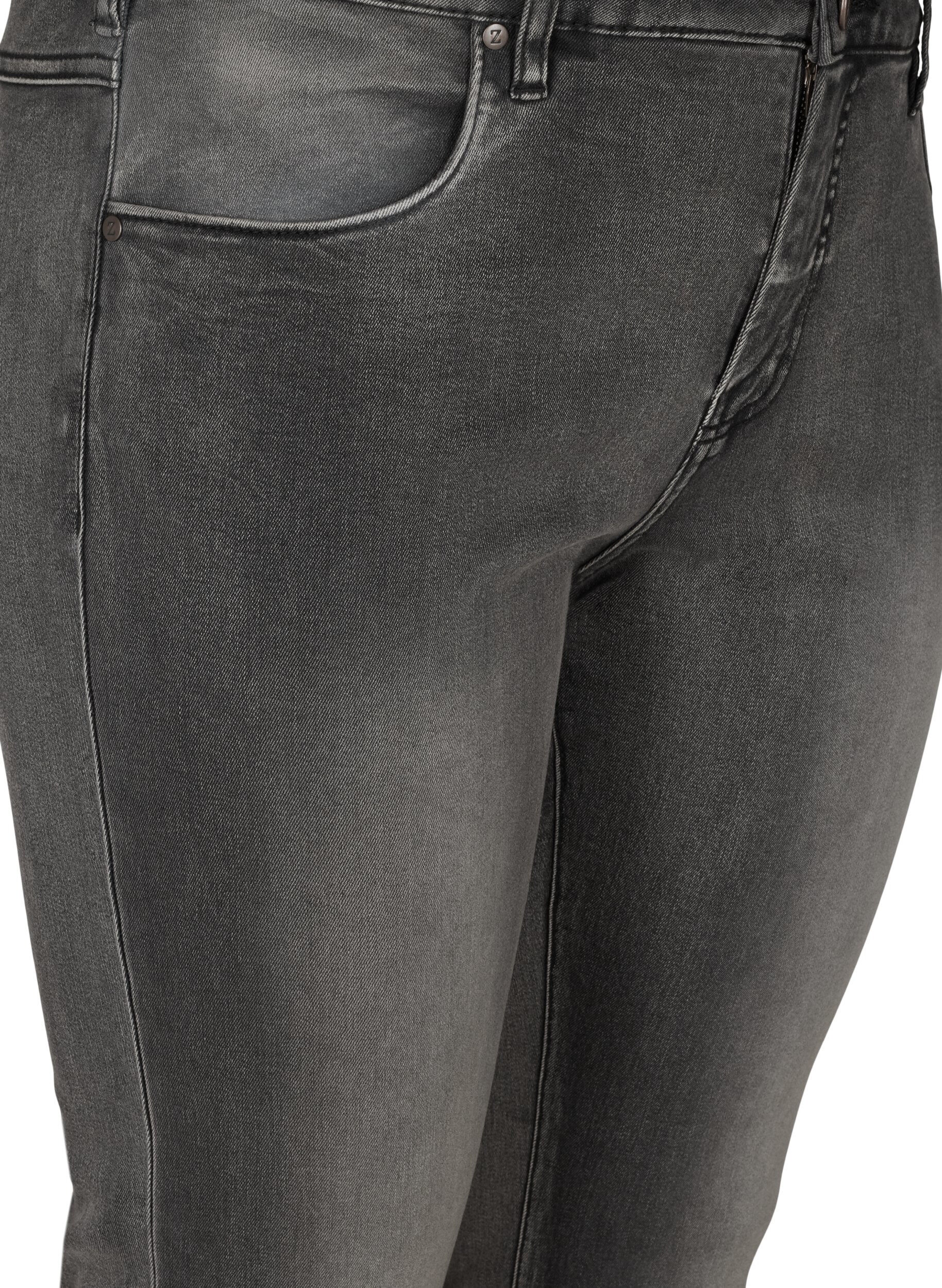 ZizziSlim fit Emily jeans med normalh&ouml;g midja, Gr&aring;, Packshot image number 2
