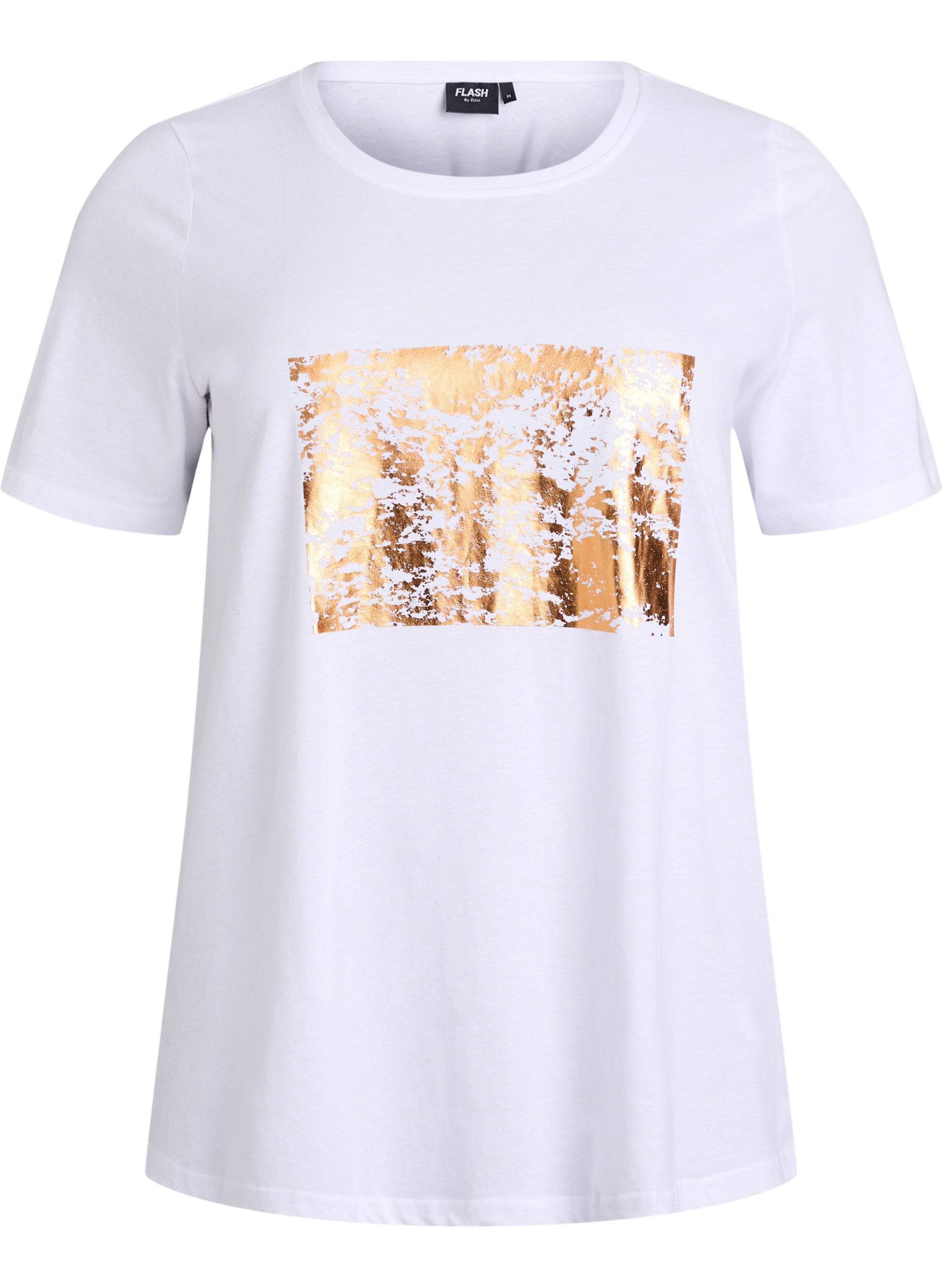 ZizziT-shirt med tryck, Vit, Packshot image number 0