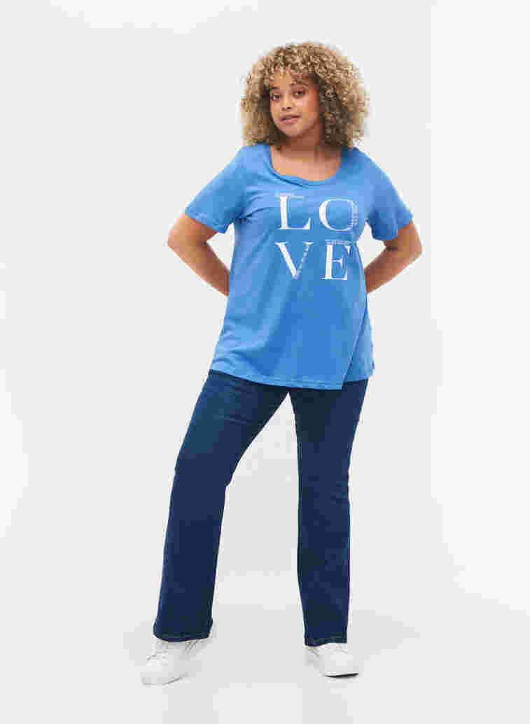 T-shirt i bomull med texttryck, Regatta LOVE, Model image number 2