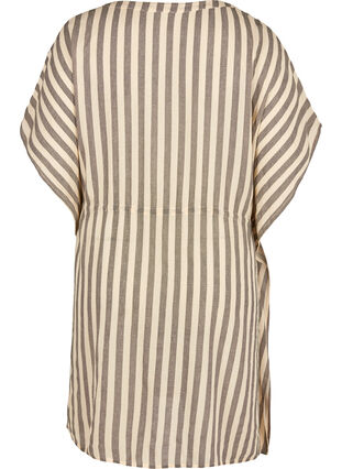 Randig strandklänning i viskos, Sand Striped, Packshot image number 1