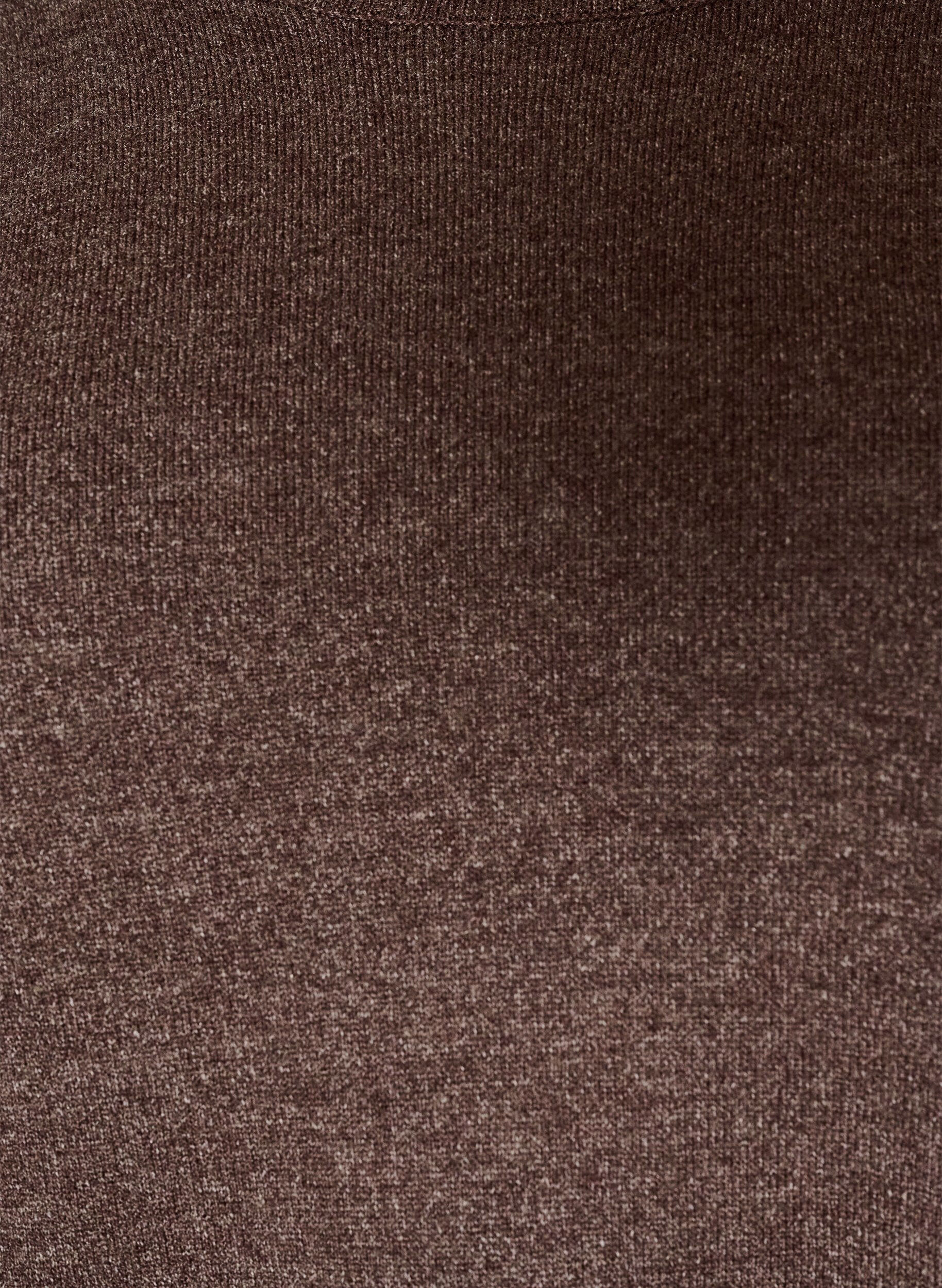 ZizziStickad blus med rund halsringning, Brun, Packshot image number 2