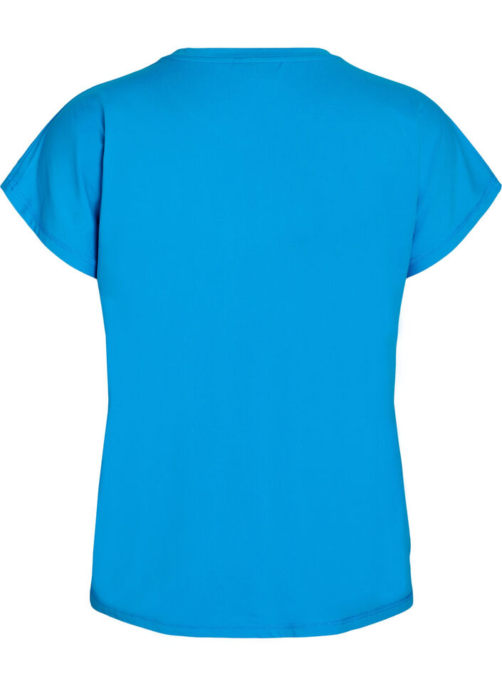 Enf&auml;rgad tr&auml;nings-T-shirt, Bl&aring;, Packshot image number 1