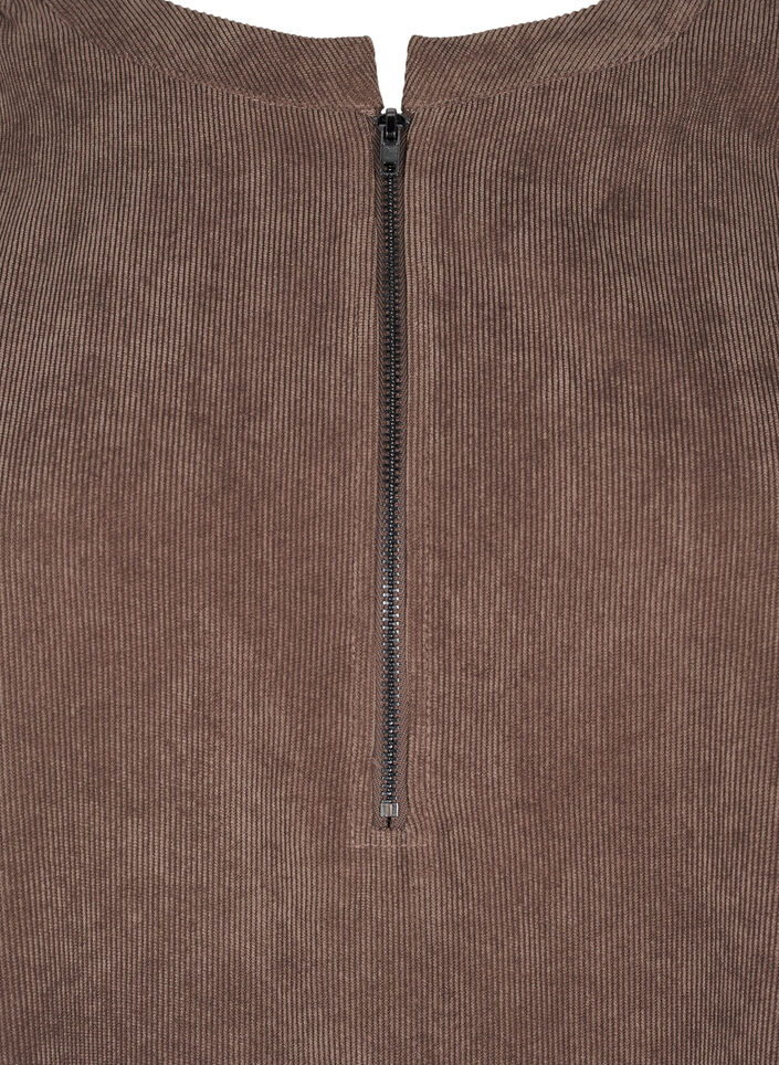 Sammetskl&auml;nning med blixtl&aring;sdetalj, Chocolate Martini, Packshot image number 2