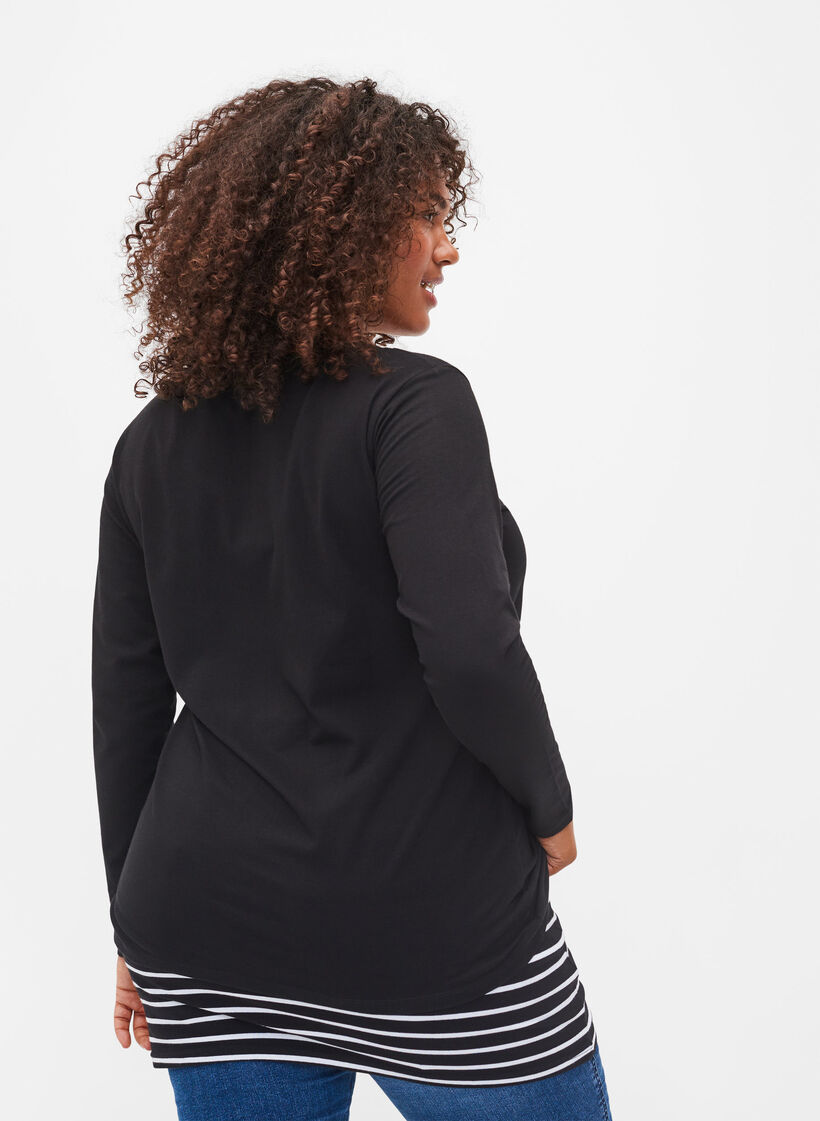 2-pack toppförlängare, Black/Black Stripe, Model image number 1