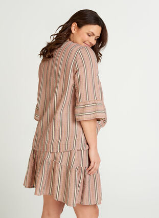 Kort kjol med ränder, Rose Smoke stripe, Model image number 1