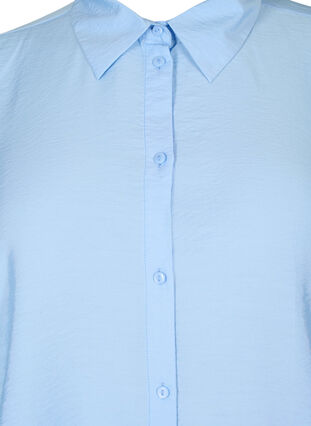 Skjorta i viskos med volangdetalj, Serenity, Packshot image number 2