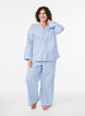 Pyjamasskjorta i seersucker med l&aring;nga &auml;rmar, Bl&aring;, Model image number 1