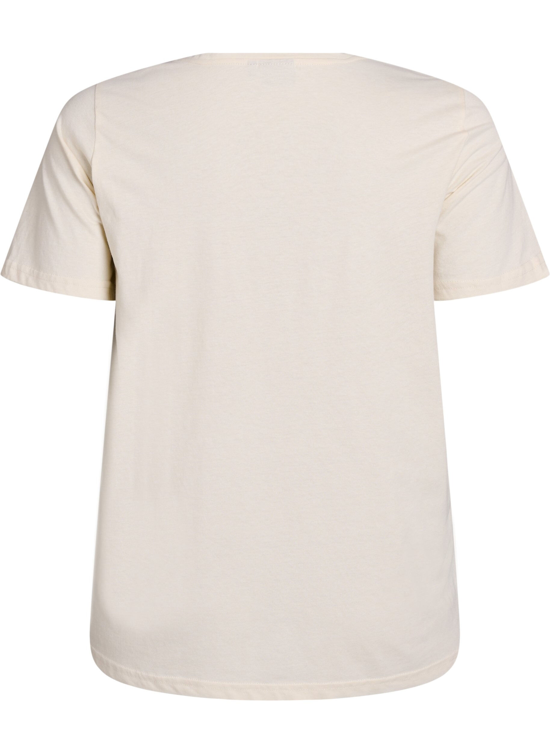 ZizziT-shirt med tryck, Vanilla, Packshot image number 1