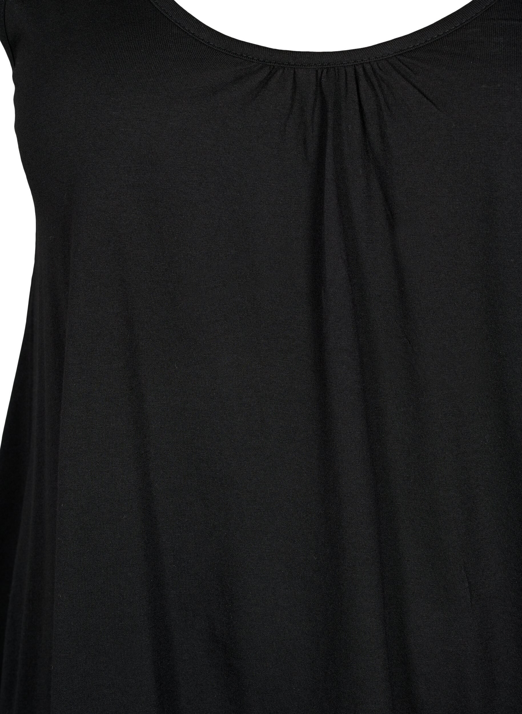 ZizziTopp med a-linjeform och rund hals, Black, Packshot image number 2