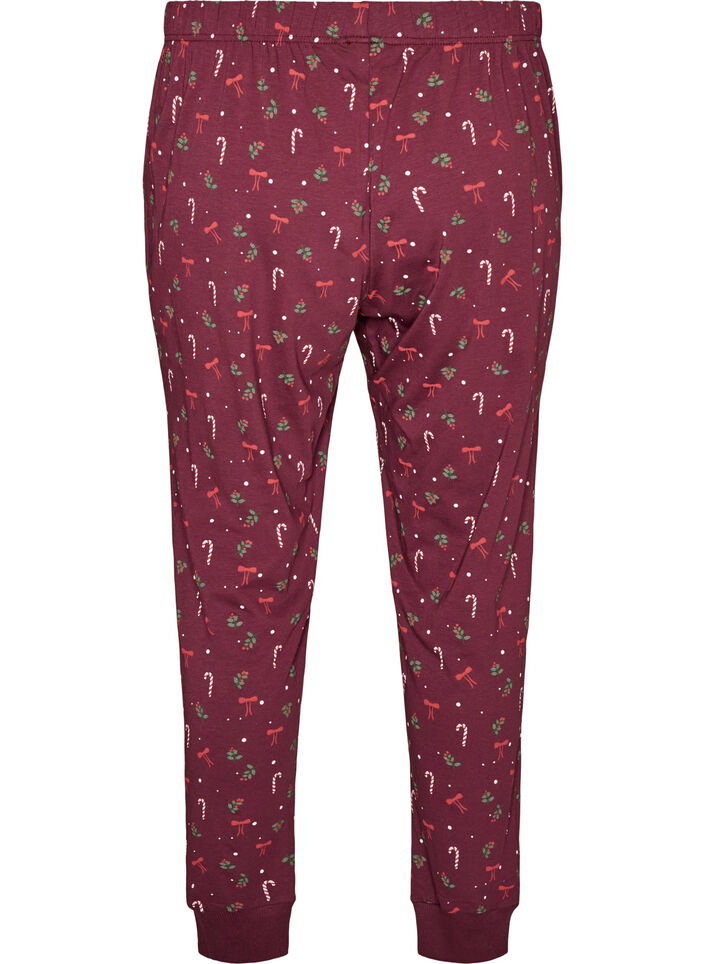 M&ouml;nstrade pyjamasbyxor, M&ouml;rk Bordeaux, Packshot image number 1