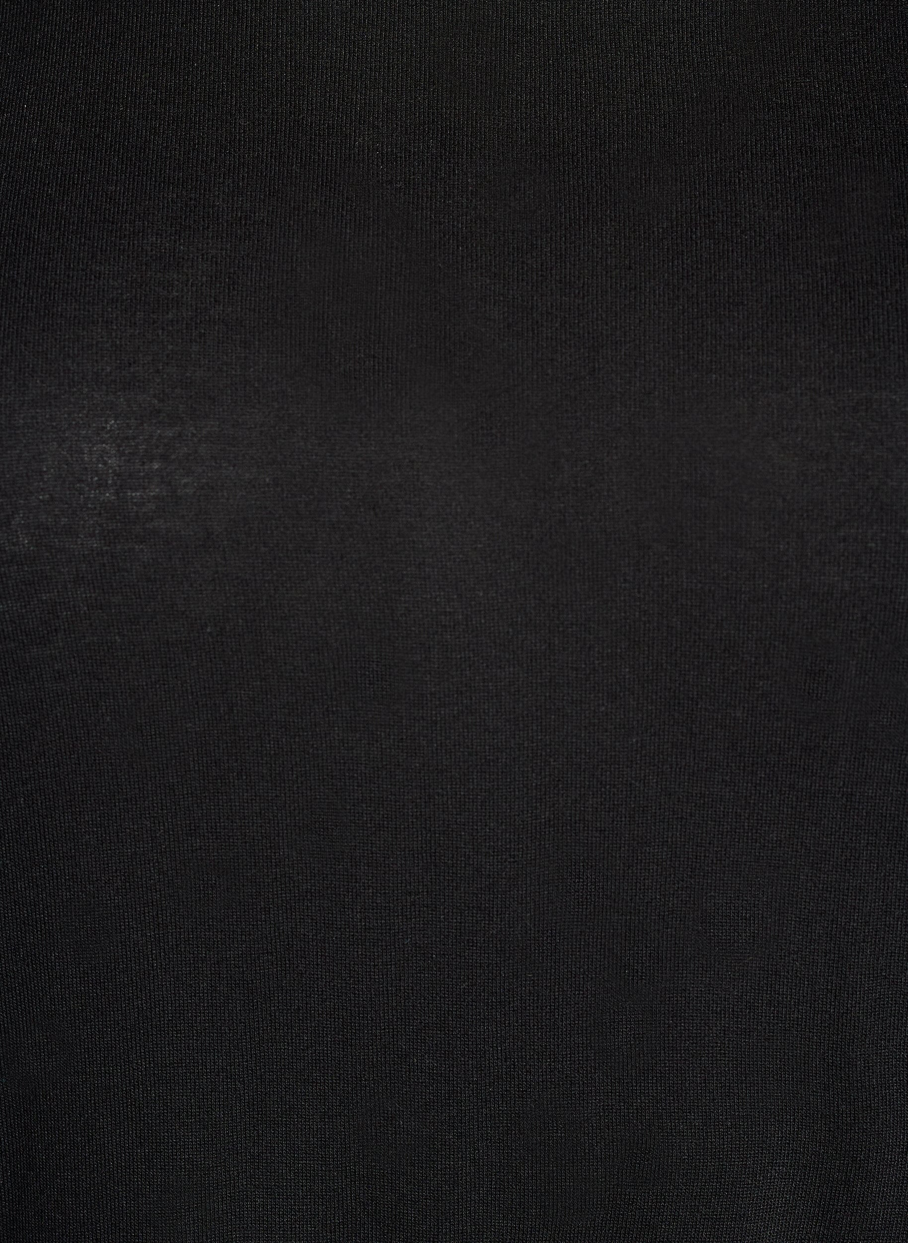 Zizzi L&aring;ng&auml;rmad blus i ull och viskos, Svart, Packshot image number 2