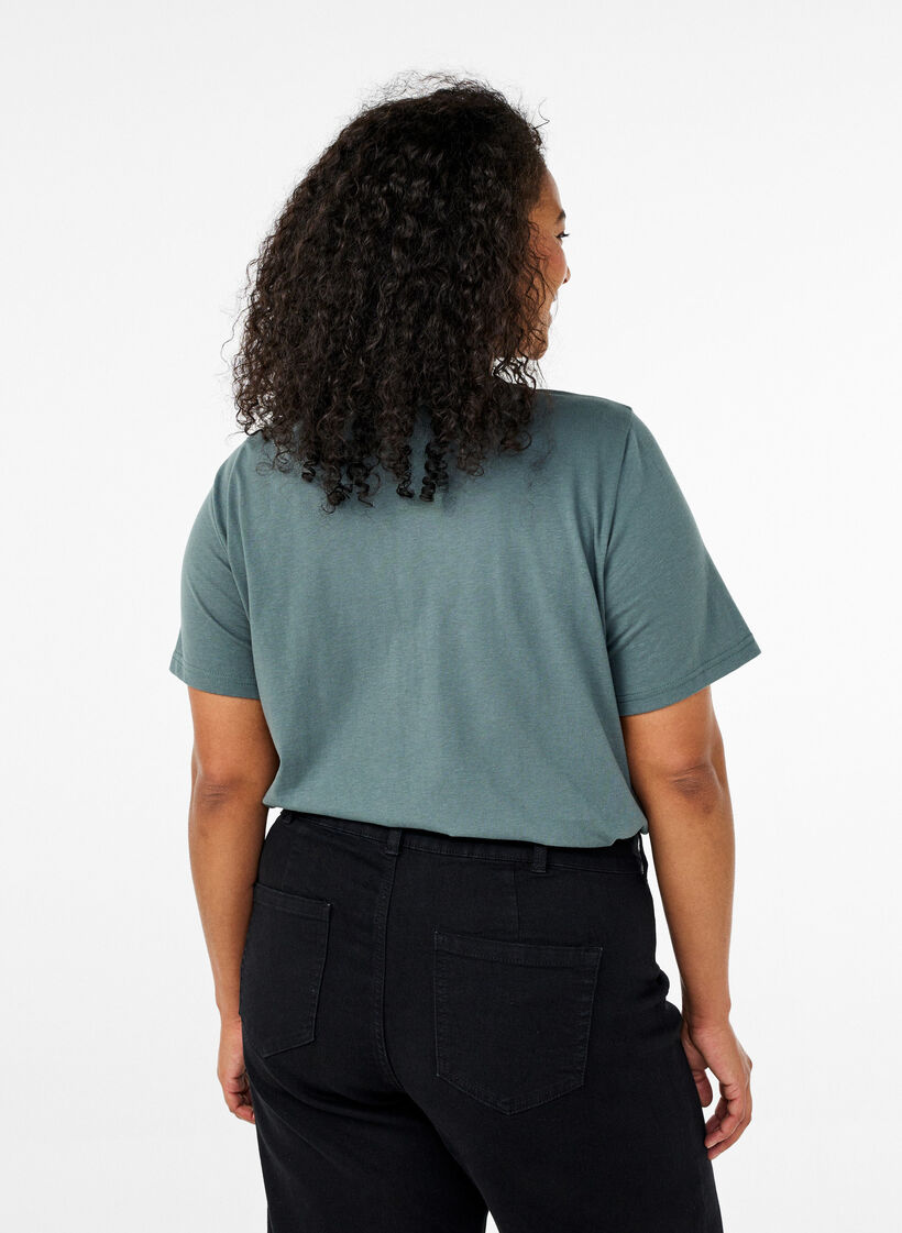 FLASH - T-shirt med tryck, Grön, Model image number 2