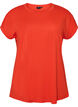 Kort&auml;rmad t-shirt i bomullsmix, Orange, Packshot image number 0
