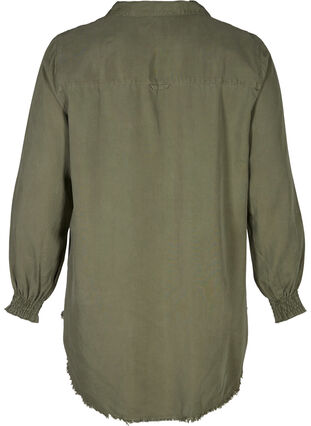 Långärmad skjorta i lyocell, Deep L. Green, Packshot image number 1