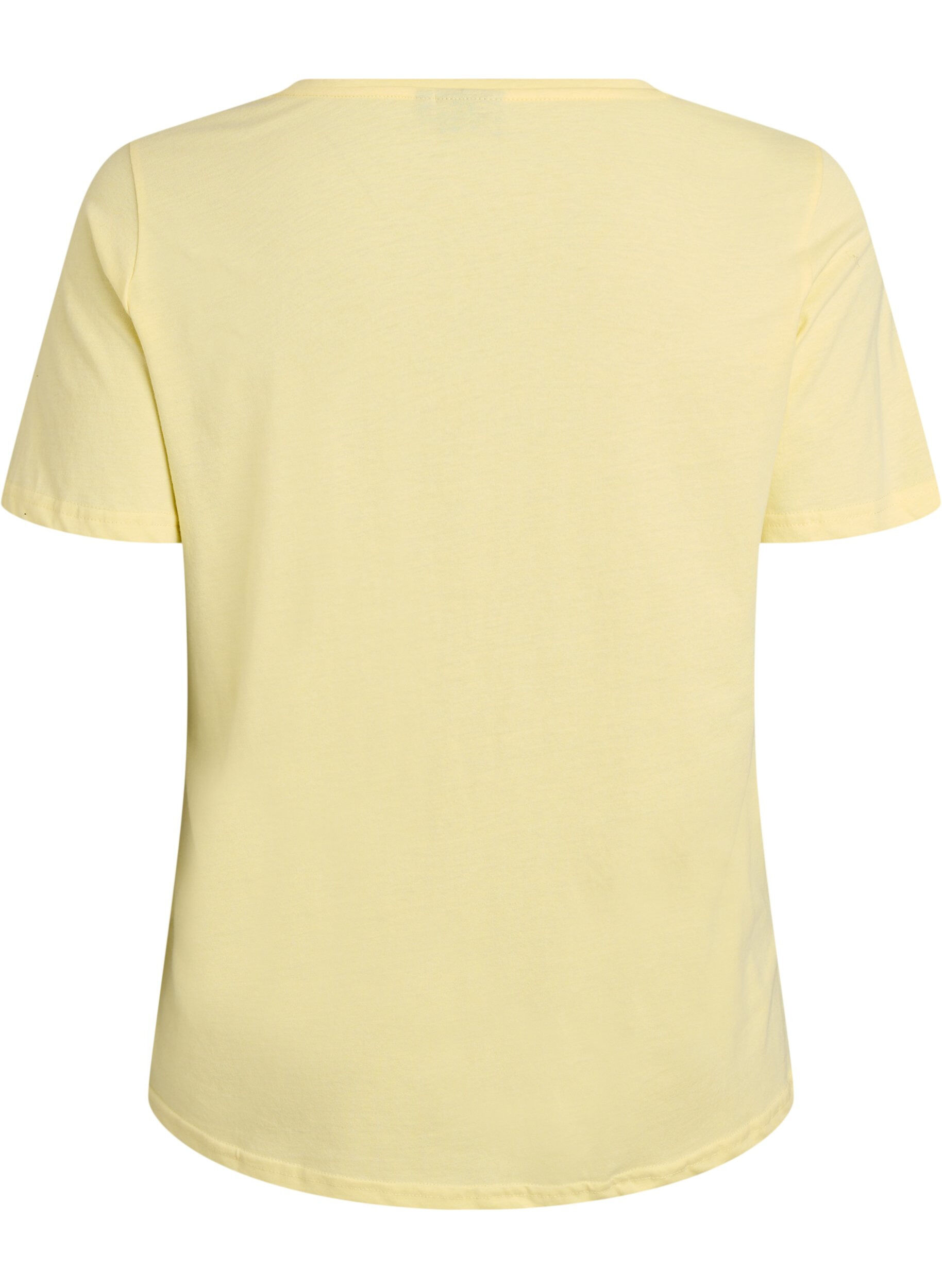ZizziT-shirt med tryck, Gul, Packshot image number 1