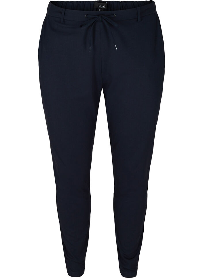 Croppade Maddison byxor, Bl&aring;, Packshot image number 0