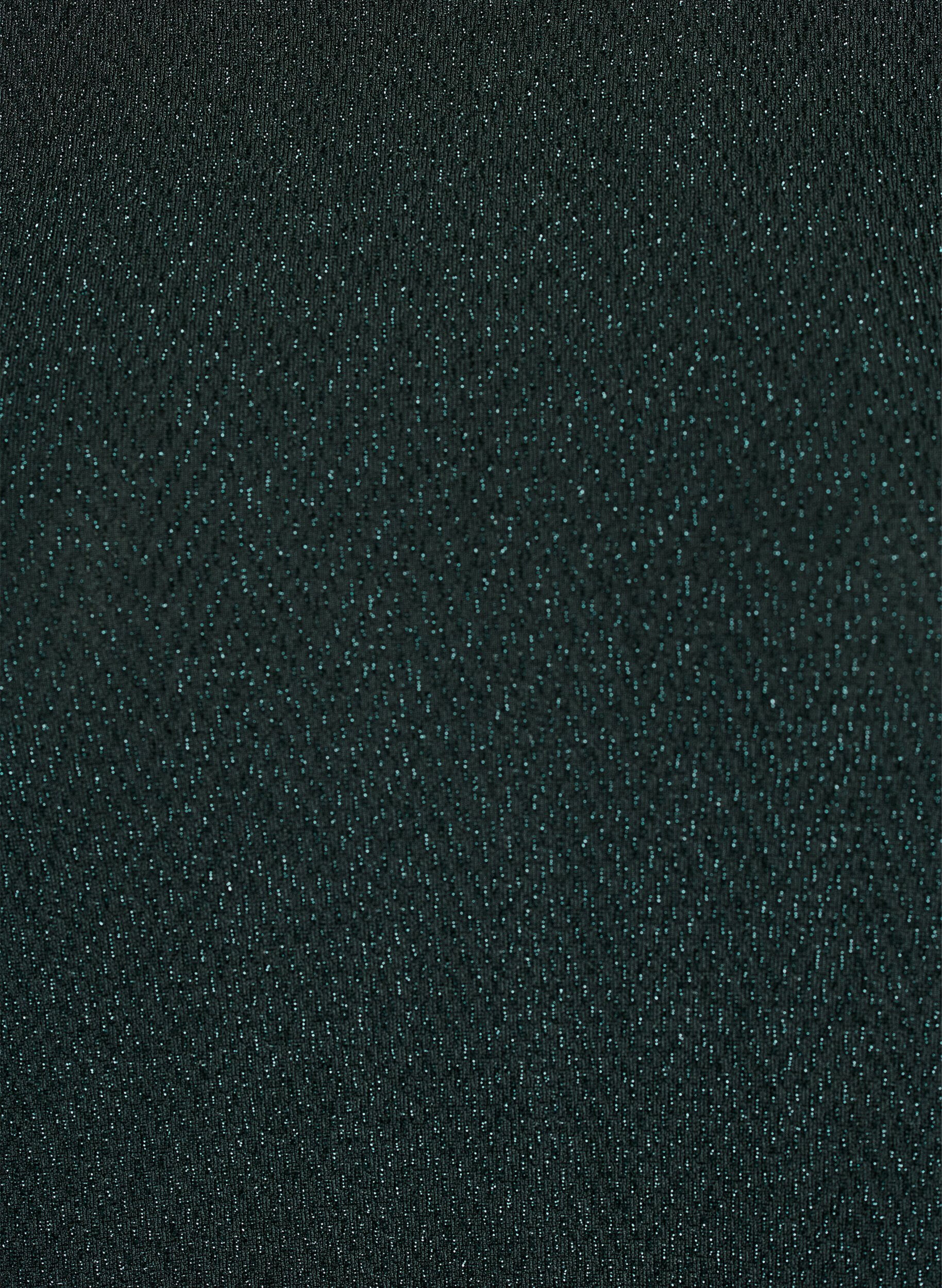 Zizzi Blus med glitterm&ouml;nster och 3/4-&auml;rmar, Gr&ouml;n, Packshot image number 2