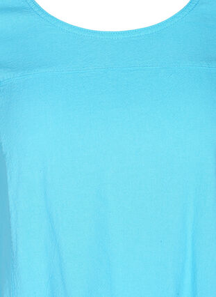 Kortärmad bomullsklänning, River Blue, Packshot image number 2