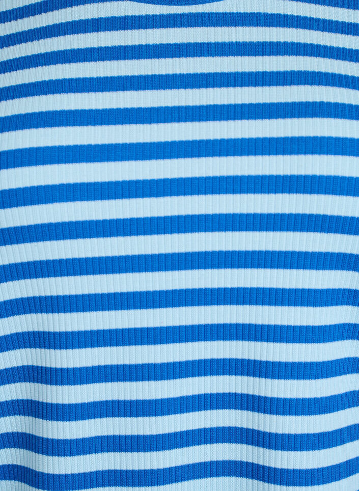 Randig blus med l&aring;nga &auml;rmar, Bl&aring;, Packshot image number 2