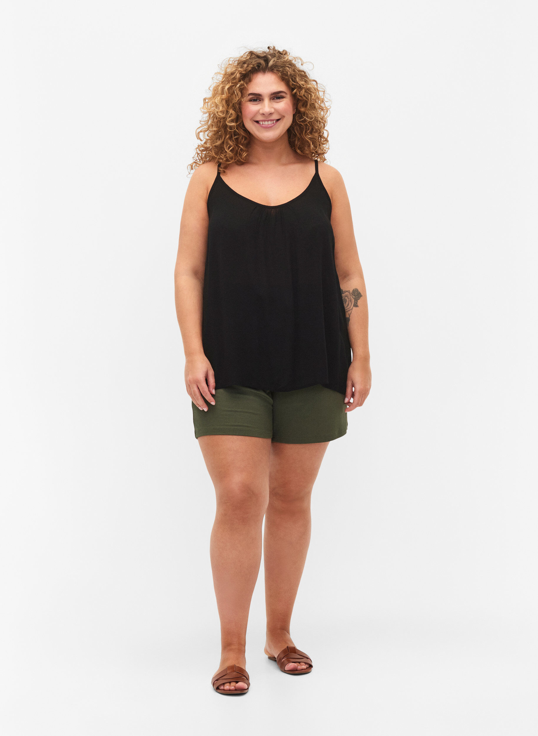 ZizziLinne i viskos, Svart, Model image number 1