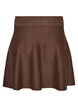 Kort a-linjeformad kjol i stickat, Brun, Packshot image number 1