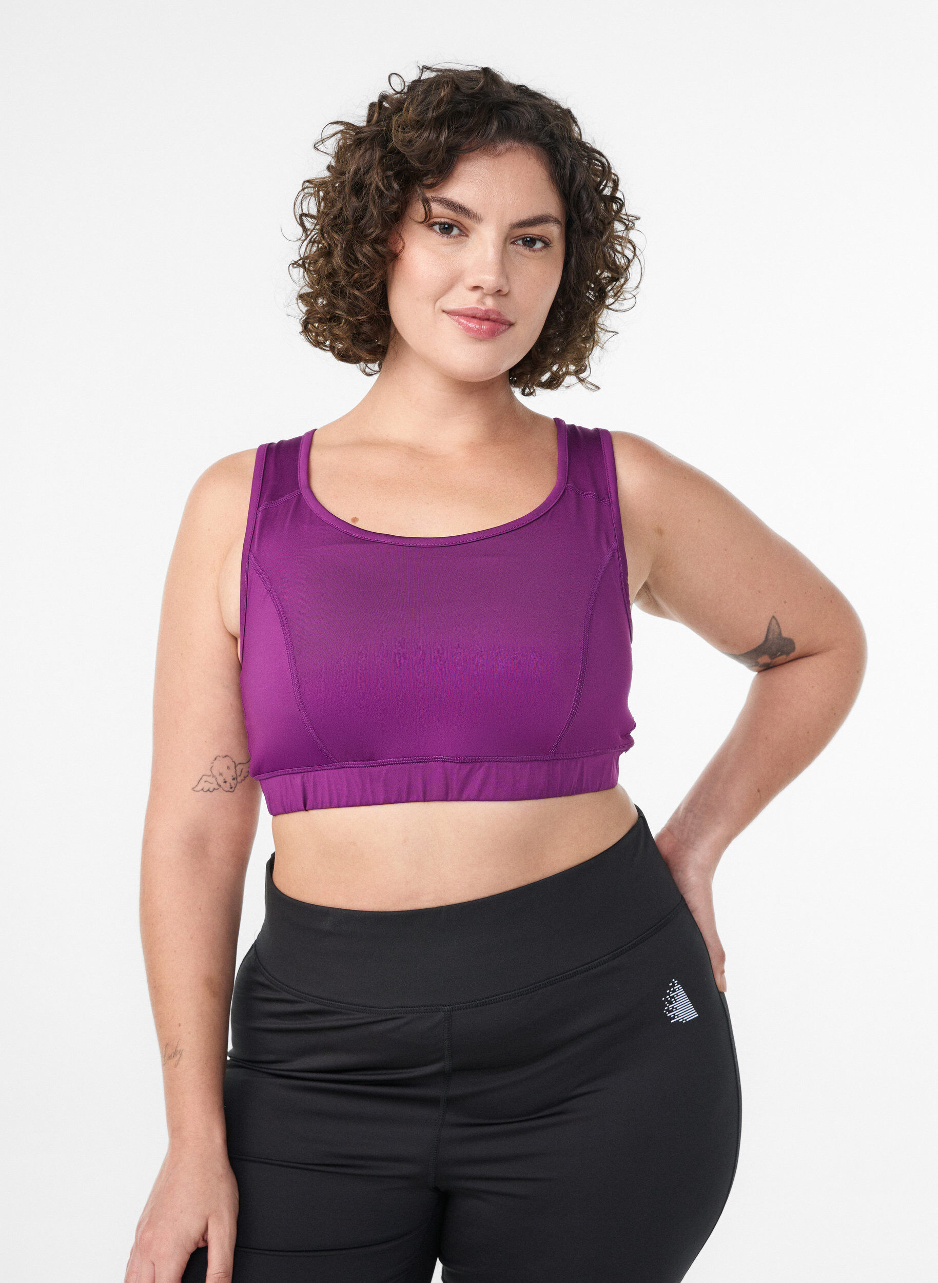 Sport-BH med racerback, Lila, Model