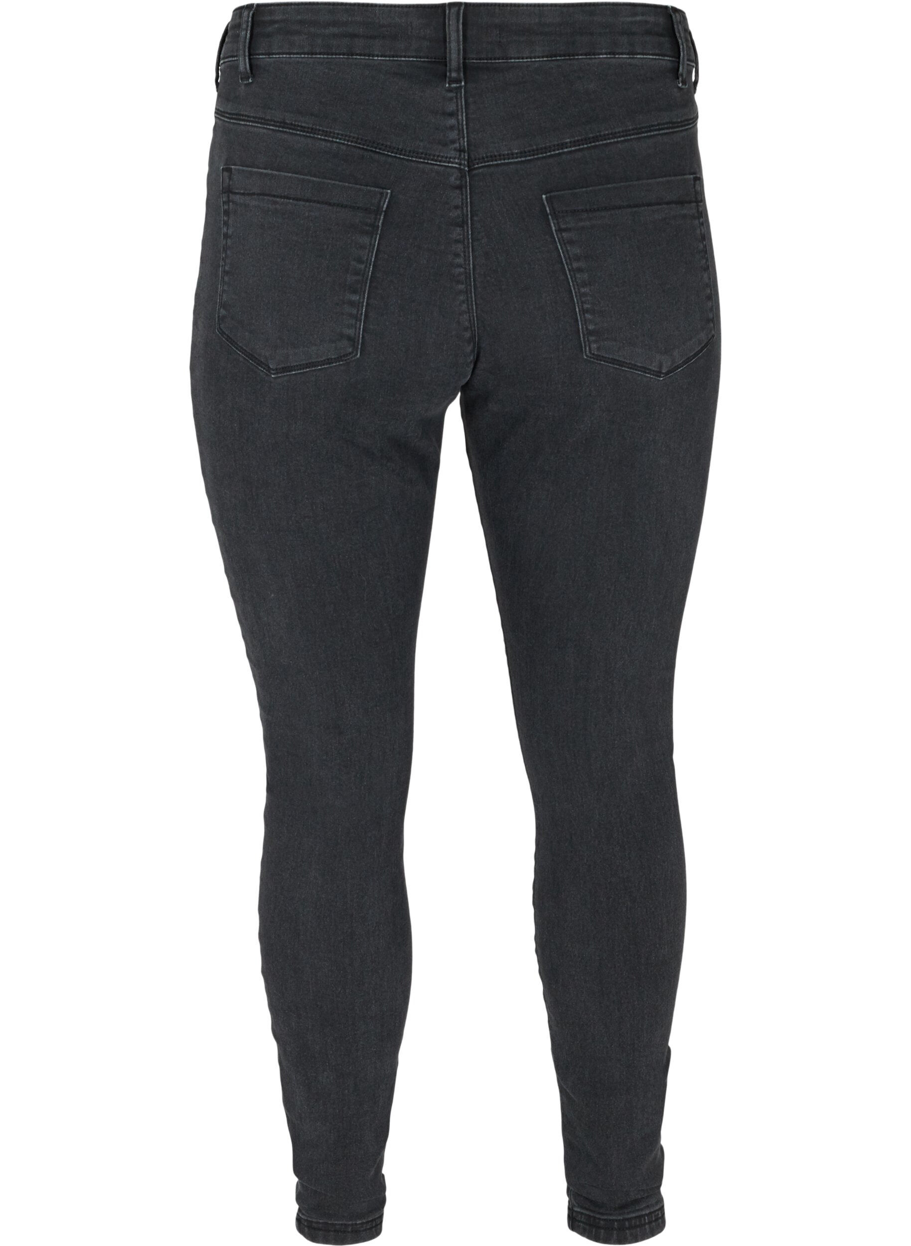 Zizzi Jeggings i bomullsmix, Grey Denim, Packshot image number 1