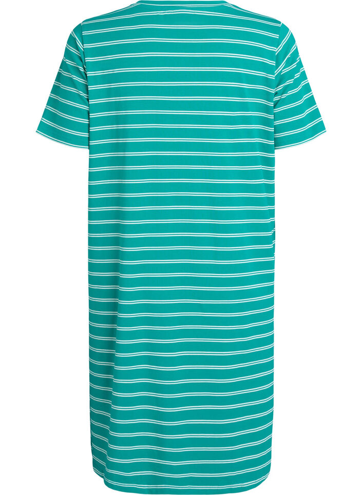 Kl&auml;nning i bomull med twist-detalj, Gr&ouml;n, Packshot image number 1