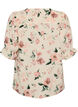 Skjortblus med halvl&aring;nga &auml;rmar, Rosa, Packshot image number 1
